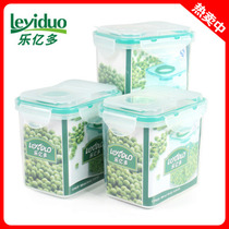 Kitchen Home Quality PP Resin Plastic Preservation Box Grain Cereal Flour Grain Intake Storage Box Three Sets