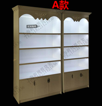 Wooden Grilled Lacquer European-style Bag Cosmetics Exhibition Cabinet Shelves Beauty Salon Exclusive Shop Counter Cupboard Ornament Display Cabinet