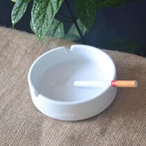 Foreign trade original single tail goods white ceramic 4 inch Chinese ashtray simple living room small ashtray decoration clearance