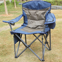 Cotton thickened folding chair Outdoor leisure beach chair Plus fishing chair Self-driving chair Sofa chair