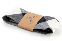 Fashion men popular Europe and the United States best selling British handmade curling vintage handmade linen navy plaid pointed tie collar