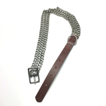 Golden Maud Pastoral Collar Dog Neck Ring Stainless Steel Double Row Three Row Chain Sub Medium Large Dog Pet Bolt Dog Metal Neck Cover