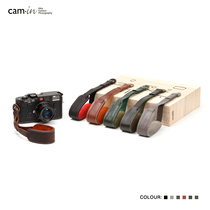 cam-in Italian original plant tanned cowhide camera wrist strap round hole interface WS013