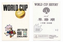 Panini Panini Star Sticker World Cup Grass Coral Chinese Version Poster 1966 #