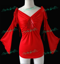 Latin dance square dance costume top new modern dance practice uniform dance costume women ballroom dance Y002