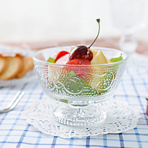 Dessert Glass Bowl Ice Cream Bowl Sand Ice Sacred Sacred Fried Yogurt Shake Bowl European Creative Personality Household Tableware
