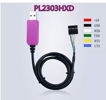 Pink 6Pin PL2303HXD USB to TTL RS232 Support WIN 7 8