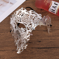 Exquisite diamond high-grade mask metal gold-plated silver foreign trade mask festival supplies performance special props