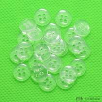 10 yuan handmade DIY sewing accessories accessories acrylic transparent round button cufflinks four eyes Bread Buckle