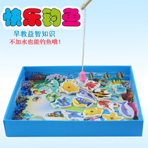 High-grade childrens magnetic fishing toy puzzle magnet double-sided puzzle board Baby early education games 1-6 years old