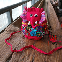 Ethnic style small bag coin wallet fabric handmade bag DIY cute elephant cartoon Universal can crossbody Special
