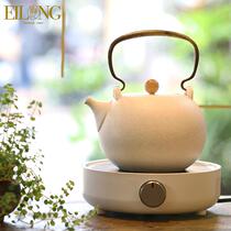 Youming Ware Taiwan Yilong Yuequan iron spot kung fu tea set pottery kettle hand lift beam cooking teapot