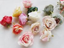 Sen female department handmade accessories DIY jewelry accessories simulation retro smudge rose head garland handmade material