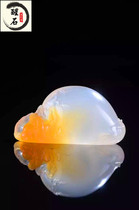 Fujian Shoushan Stone Leopard Chinas Handlebar Piece Crystal Hibiscus Crystal Hibiscus Handmade Property Ancient Beast Sculpture Fields Yellow Pendulum Pieces Seal