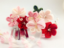 And wind hair hairpin Japanese fine work Flower hairpin bathrobe hair accessories Japanese-style Mori hand hair accessories cos