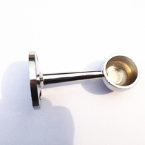 22mm stainless steel color thickened alloy semi-pass wardrobe hanging towel rack head flange seat foot accessories