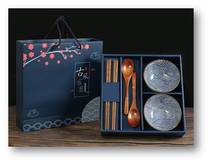 Japanese painted ceramic bowl chopsticks wooden spoon tableware set wedding gift wedding gift gift gift wholesale