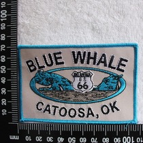 Heart embroidery YD05 American Blue Whale 66 Route Embroidery Without Glue Handle Seam ] Patch Posted 10 8*7CM