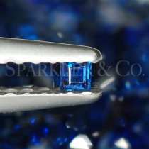 (Customized)1 5mm princess square sapphire small bare stone with stone custom ring tail ring row ring