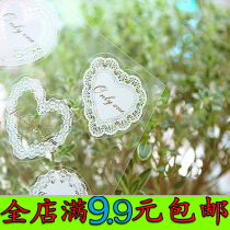 Transparent Lace Sticker Round Lace Sticker Label Sticker Ribbon Adhesive Sticker