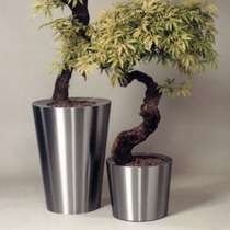 Cone stainless steel flower pot store vase green plant pot simulation flower pot modern flower can be customized