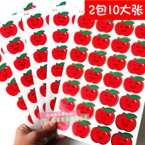 Kindergarten students children reward stickers baby big red flower praise cartoon stickers Big Apple smiley face Sticky Stickers