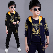 Winter new childrens clothing Korean version of the trendy mens childrens autumn suit childrens clothes western style autumn childrens autumn three-piece set