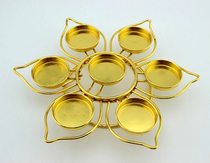 Tibetan Buddhist supplies seven-star Lotus ghee lamp stand plum blossom lamp holder for lampstand Buddha candle Buddha lamp