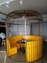 European super large birdcage stage wedding decoration props hotel restaurant luxury custom-made large birdcage table and chair ornaments