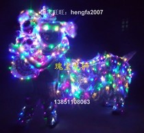 Dragon and lion dance Dragon and lion dance fire props: pure Australian wool South Lion Buddha mounted Lion led light lion Luminous lion