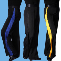  Tassel Latin dance pants Mens dance pants National standard dance competition pants Latin pants Female sailor dancer Jitba square dance