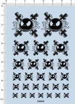 00964-A4408 jack Christmas Thriller Night Model Car Water Sticker