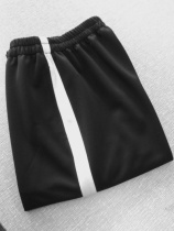 Spring and summer South Korean Silk Loose Tibetan black inlaid white wide bar terms trousers boys and girls sports pants students