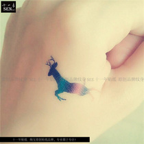 year old Cebu Wind gradient Little deer tattooed with waterproof male and female lasting tattooed stickers tattooed HC-126