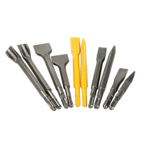 Two-slot two-pit garden handle Round handle electric hammer drill bit Pointed chisel pick Flat pick U chisel Concrete stone crushing and grooving