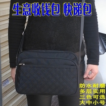Multi-grid thickened cash register bag womens messenger bag collection wallet business bag mens shoulder bag shoulder bag mens canvas bag multi-layer