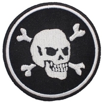 Skull Black Round Badge Arm Badge Clou Mark Clothing Sticker Magic Sticker