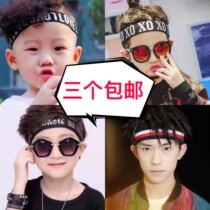 Sports hair band tide children headband hair hoop Korean childrens street dance headgear headscarf boys and girls hair accessories sweat headgear