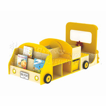 New Taidi bus combination book cabinet children multi-functional solid wood cartoon shape bookshelf wall bookshelf