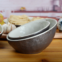 One ceramic oblique mouth cup Large bowl Oblique mouth bowl Hot pot self-service bowl Cat and dog bowl Feed bowl Pet bowl