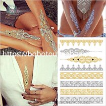 Fashion European and American popular hot stamping paper waterproof tattoo stickers women bracelet arm beach swimsuit bikini tattoo stickers