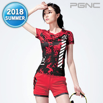 2018 hot summer new PGNC badminton suit PEGGY womens wear extremely cool quick-drying air-permeable short-sleeved suit 2
