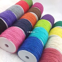 Colour 2MM coarse bundling rope abrasion resistant rope handmade hemp rope diy material woven to decorate hemp rope thread linen thin rope