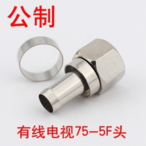 F head metric HD network cable TV connector 75-5f head T1F connector with thickened copper ring special price