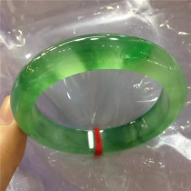 Jade bracelet ice type natural jade floating sun Green womens jade bracelet water ice transparent belt certificate free mail KA044