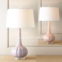 Princess lamp girl room dreamy pink bedside lamp purple glass ceramic table lamp childrens room bedroom girl heart