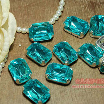 Taiwan Island cloth industry new a large acrylic hand seam drill resin drill rectangular 2518MM4 Lake Blue