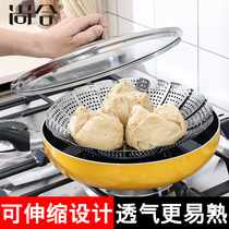 Household stainless steel folding steamer steamer steamer cage steamer steamer cage steamer steamer steamer steamer steamer steamer steamed bread mat