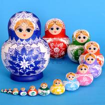 Yakrous hand painted business gift birthday gift basswood brand Russian set doll 15 layer 1506