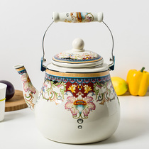 5L thickened enamel kettle Kettle Tea kettle Teapot Cold water kettle Chinese medicine kettle Induction cooker Gas kettle Universal